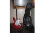 QTX Electric Guitar with 10W QTX practice amp + leads.....